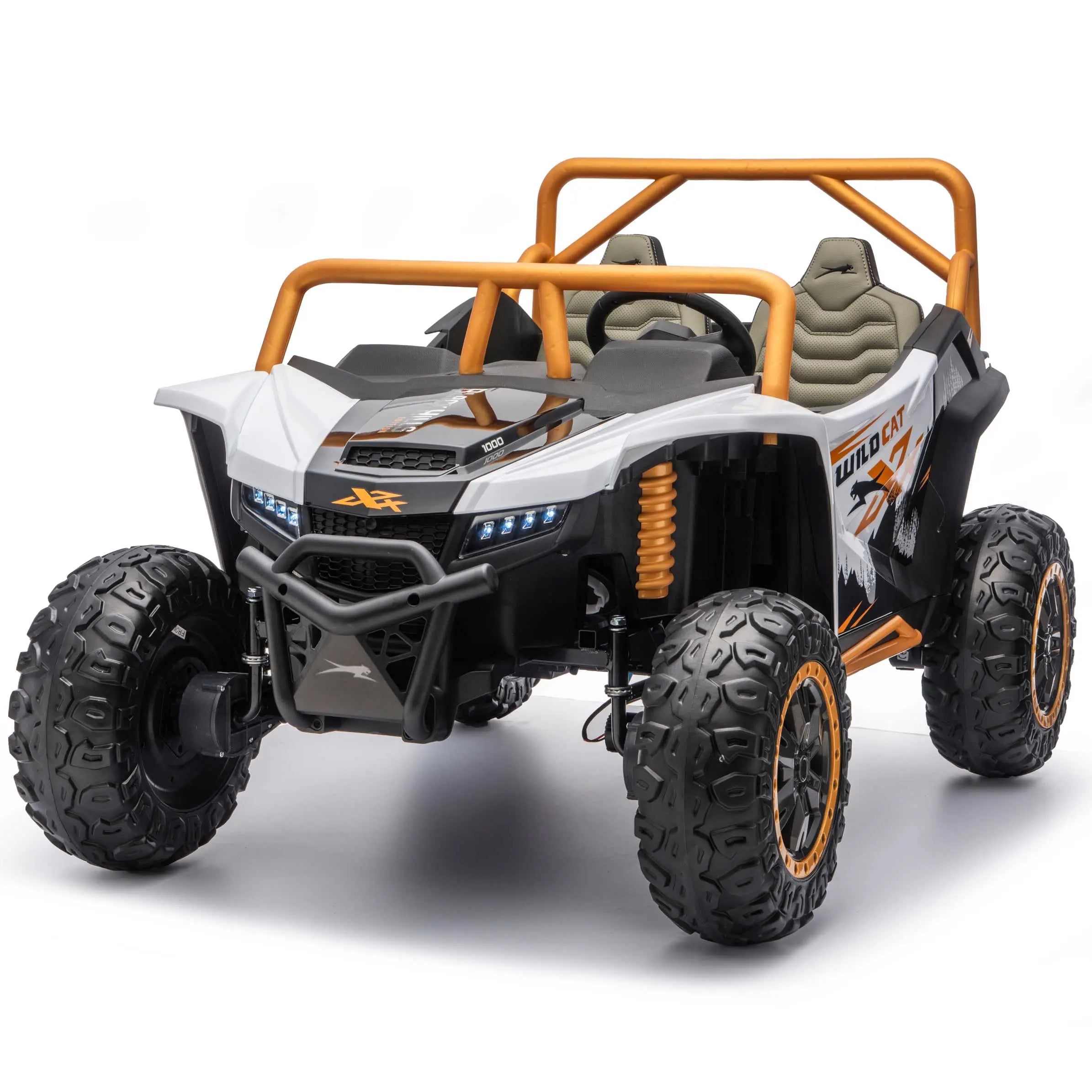 Moderno Kids Arctic Cat XL 24V 4WD Kids Ride-On UTV with R/C Parental Remote | White