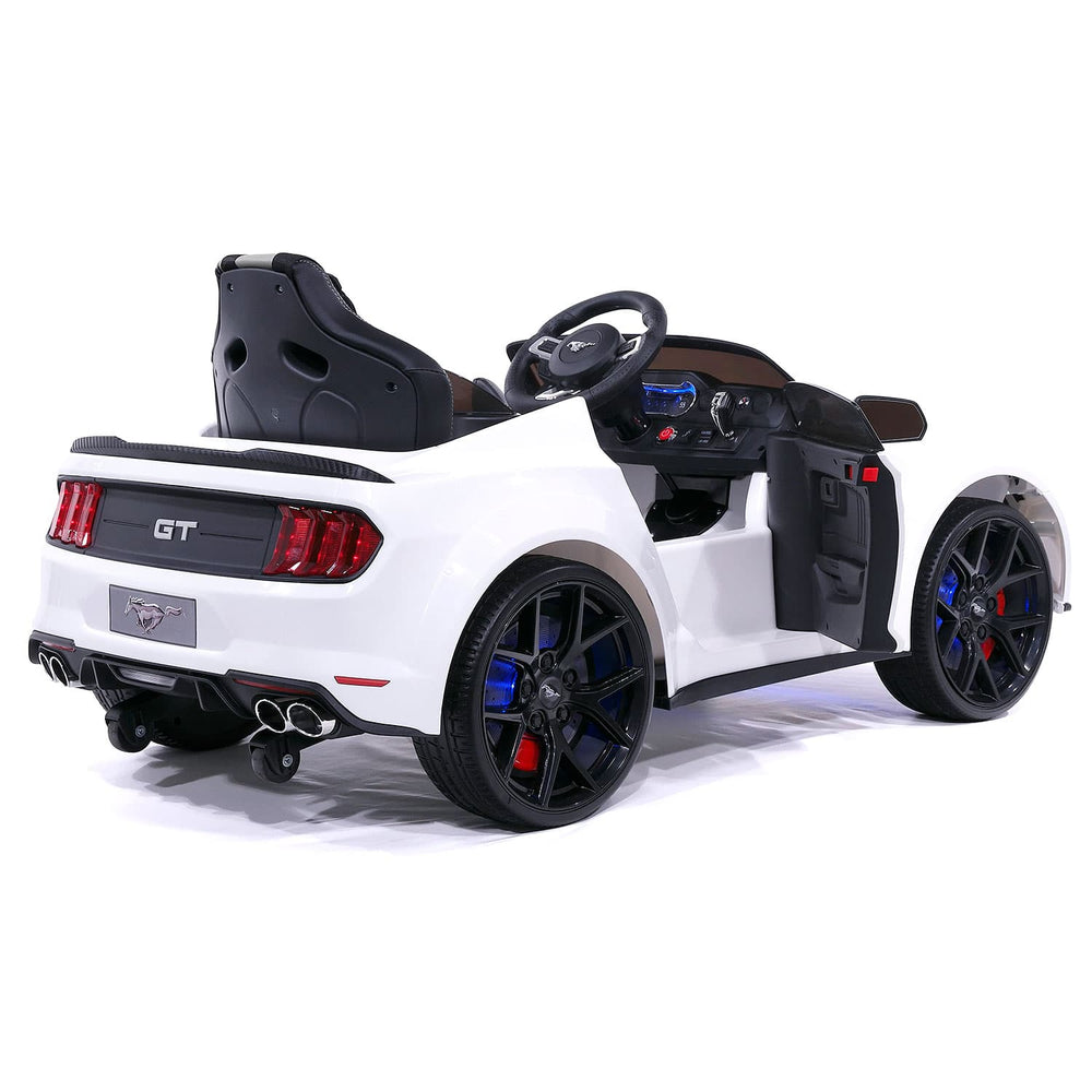 Moderno Kids Ford Mustang GT Custom Edition 24V Kids Ride-On Car with R/C Parental Remote | White