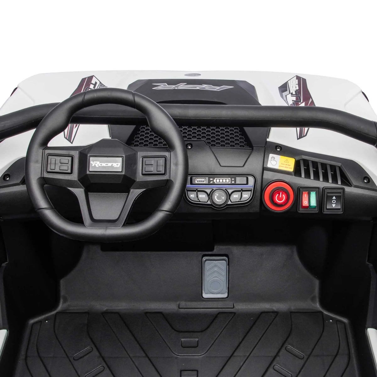 Moderno Kids Trail Runner 24V 4WD Kids Ride-On UTV with R/C Parental Remote | White