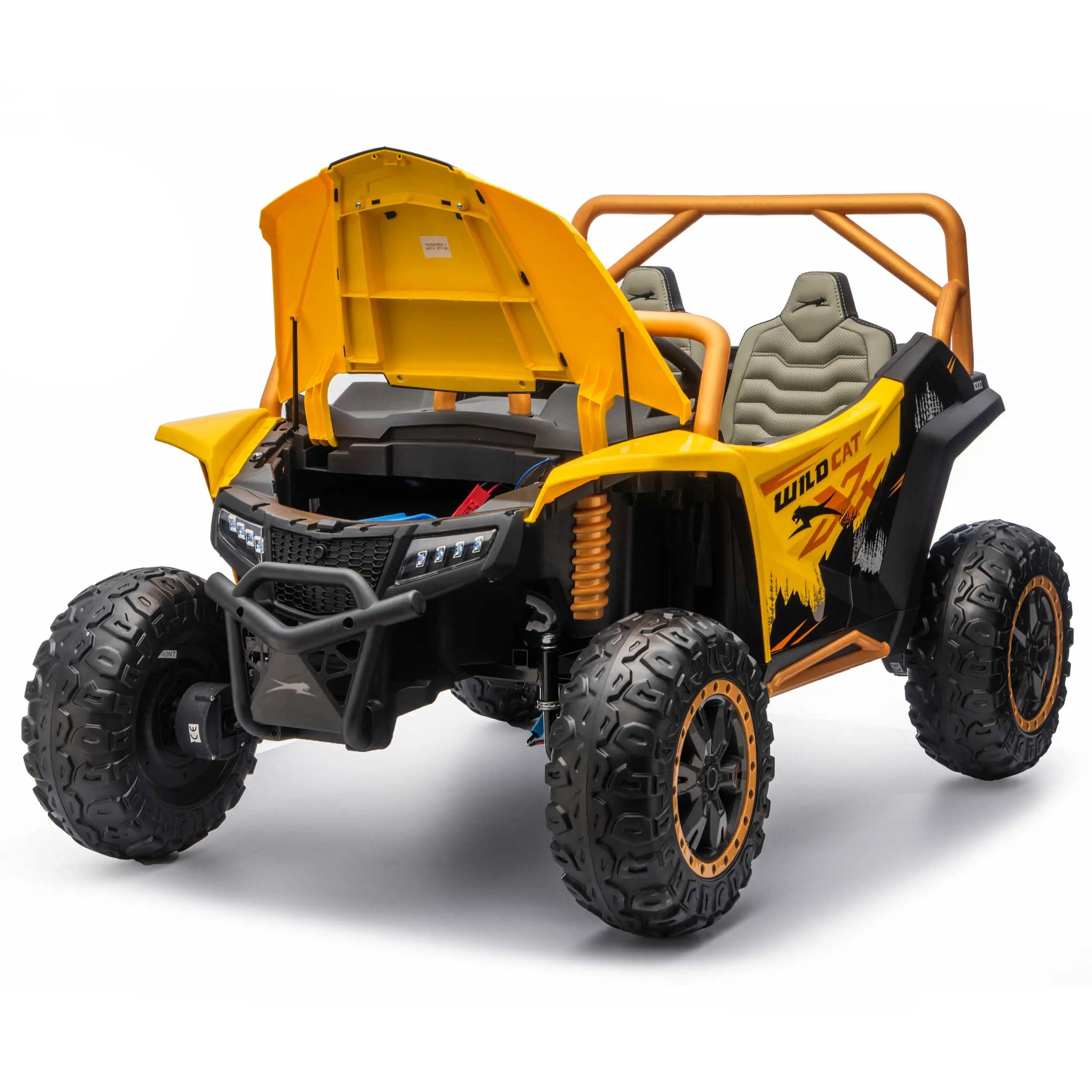 Moderno Kids Arctic Cat XL 24V 4WD Kids Ride-On UTV with R/C Parental Remote | Yellow