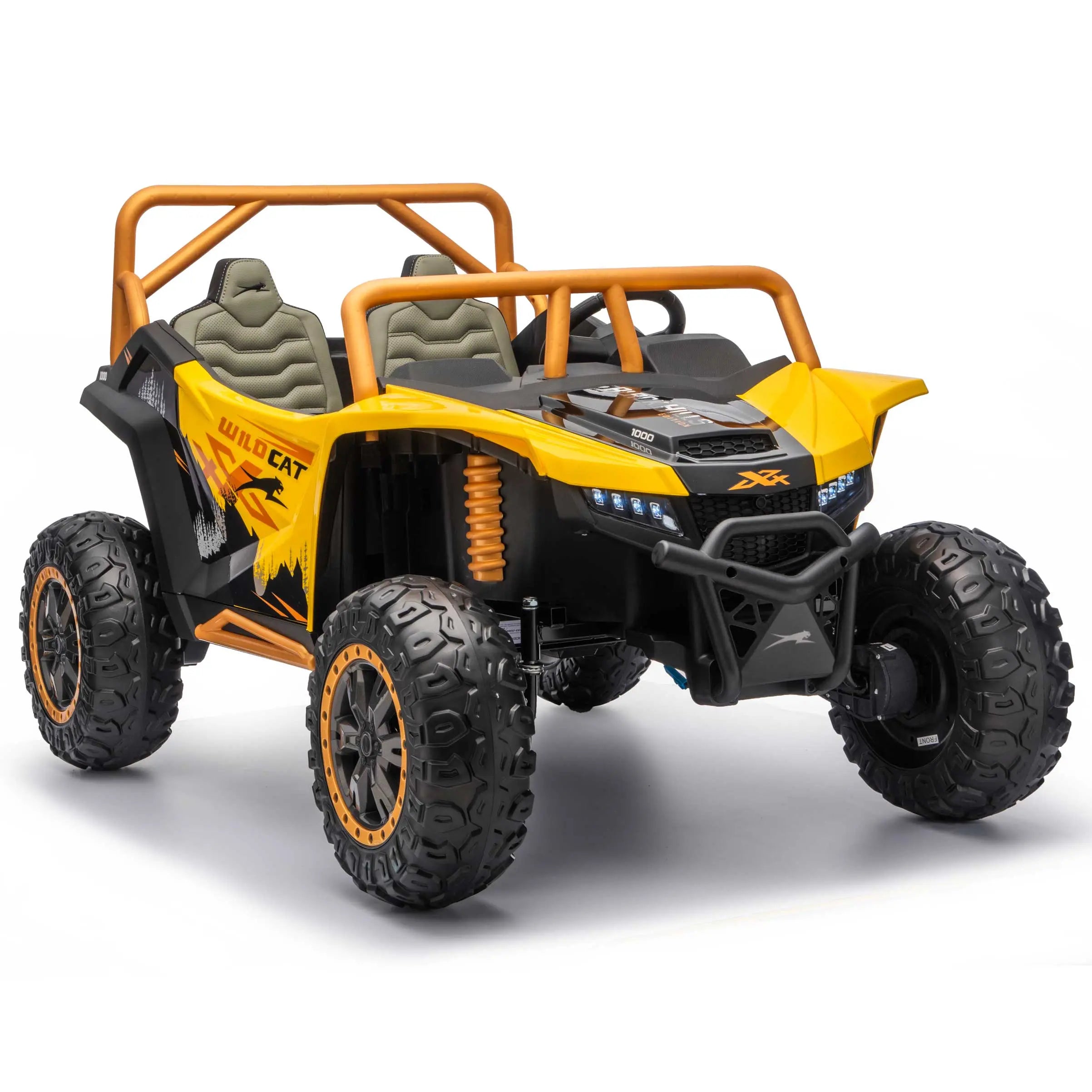 Moderno Kids Arctic Cat XL 24V 4WD Kids Ride-On UTV with R/C Parental Remote | Yellow