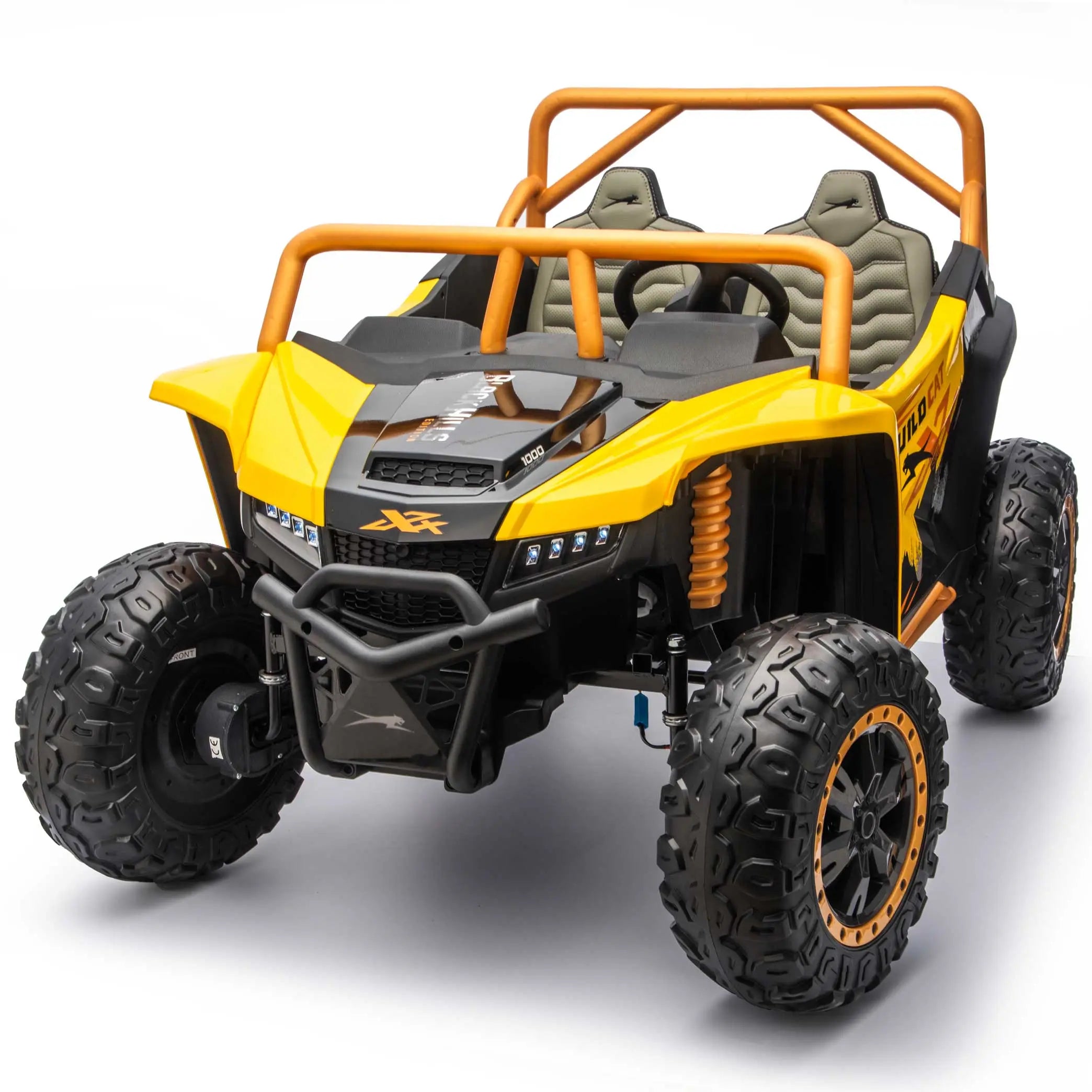 Moderno Kids Arctic Cat XL 24V 4WD Kids Ride-On UTV with R/C Parental Remote | Yellow