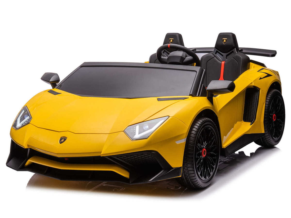 Moderno Kids Lamborghini Aventador XXL 24V Big Kids Ride-On Car | Yellow
