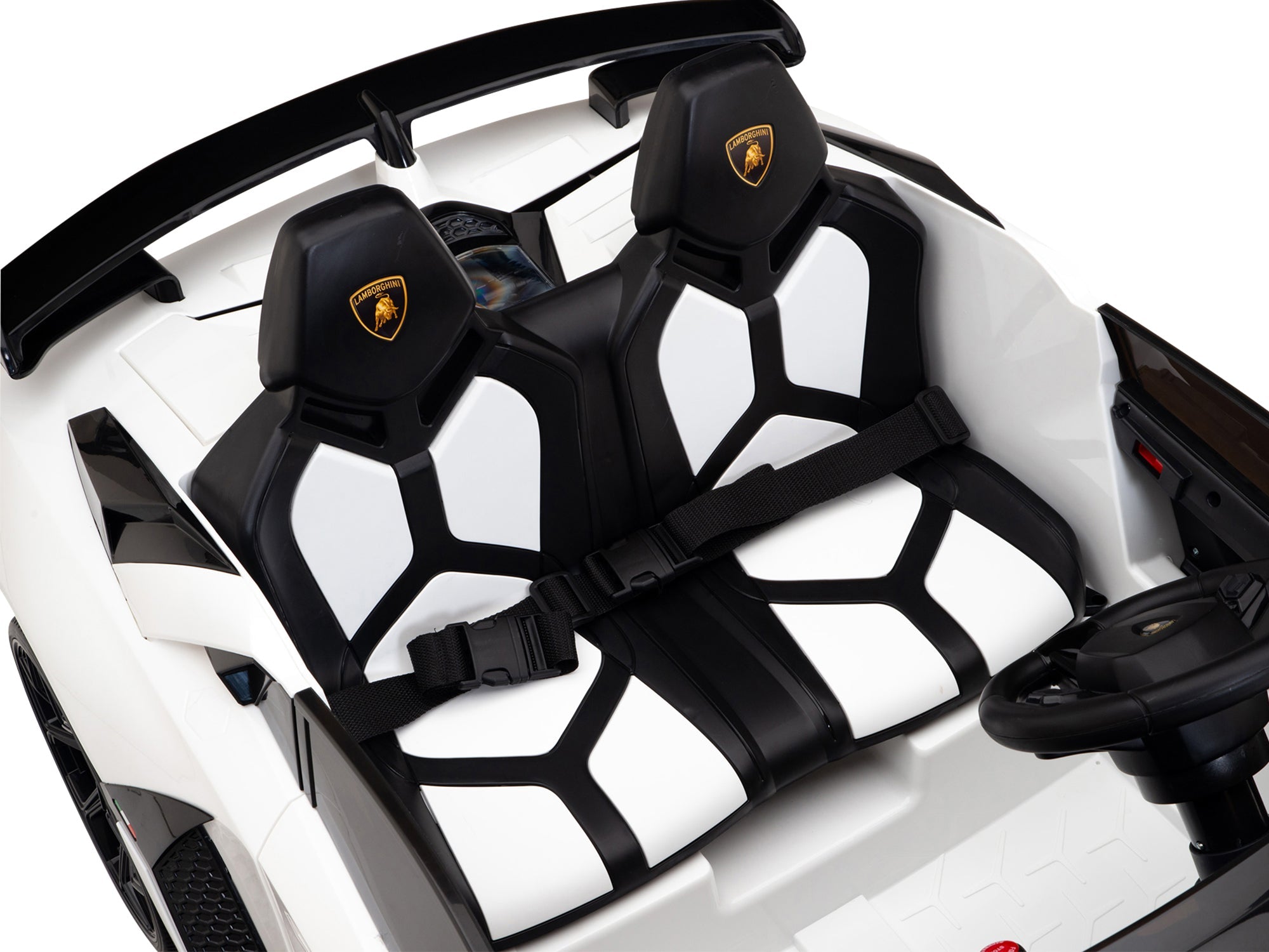 Moderno Kids Lamborghini Aventador SVJ Drift Edition 24V Kids Ride-On Car with R/C Parental Remote | White