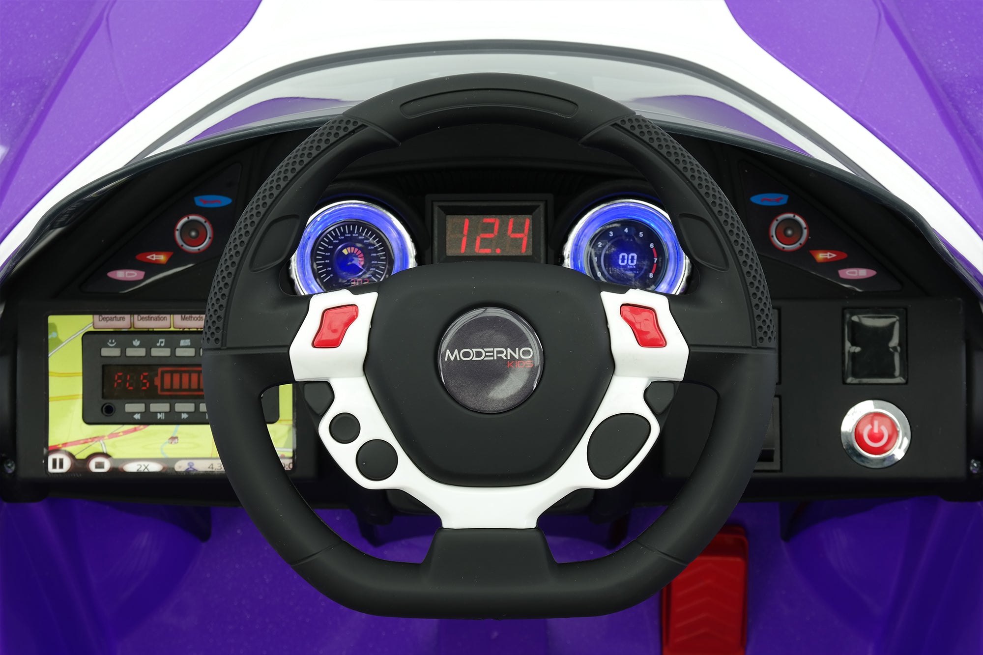 Moderno Kids Spider GT Kids 12V Ride-On Car with R/C Parental Remote | Purple