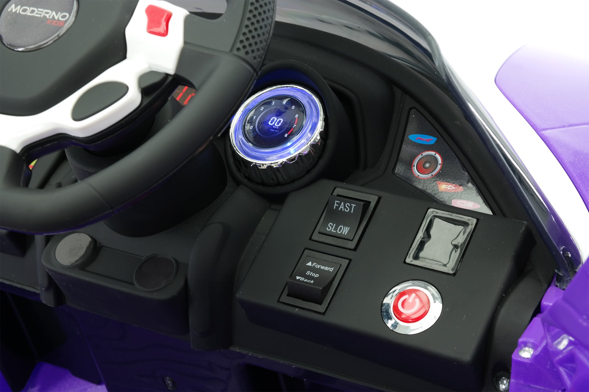 Moderno Kids Spider GT Kids 12V Ride-On Car with R/C Parental Remote | Purple