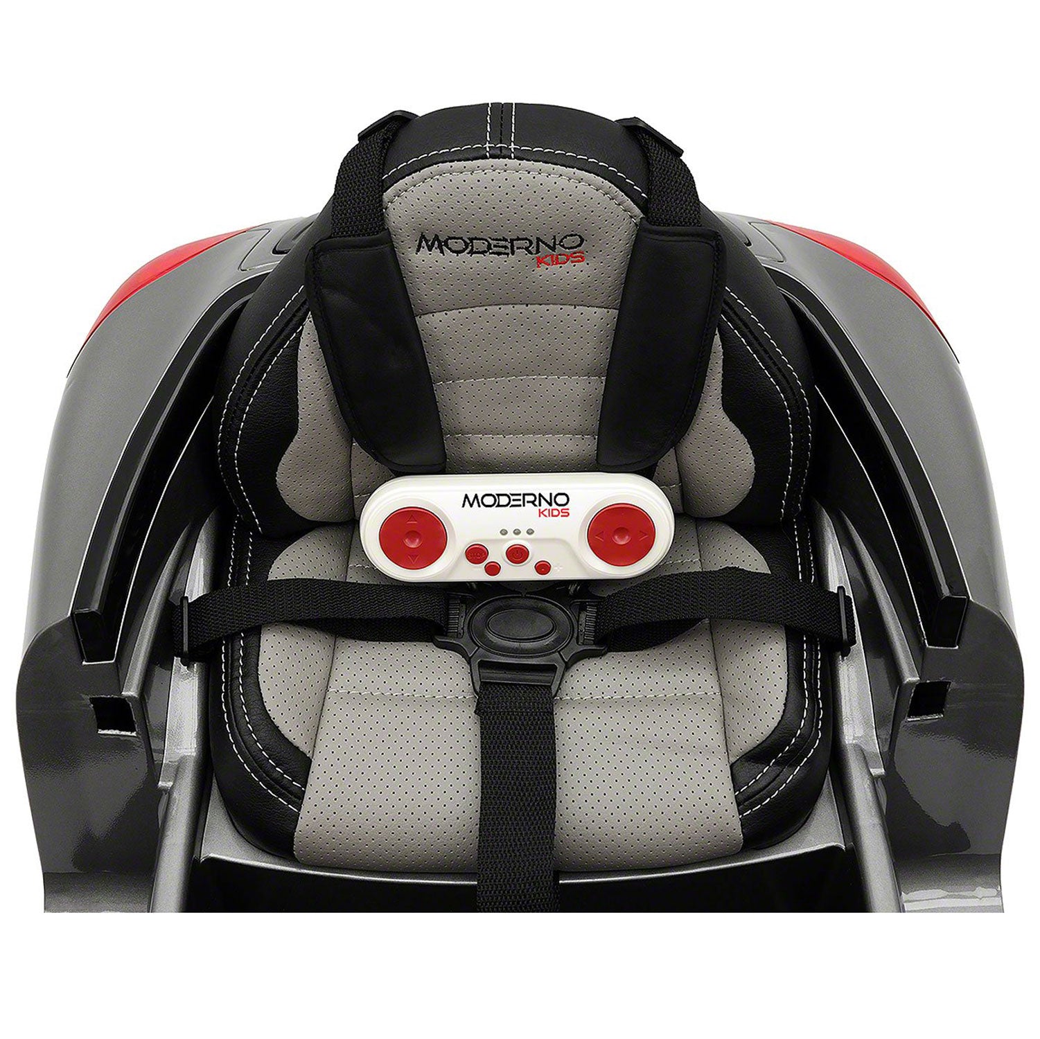 Moderno Kids Kiddie Roadster 12V Kids Electric Ride-On Car with R/C Parental Remote | Gray Metallic