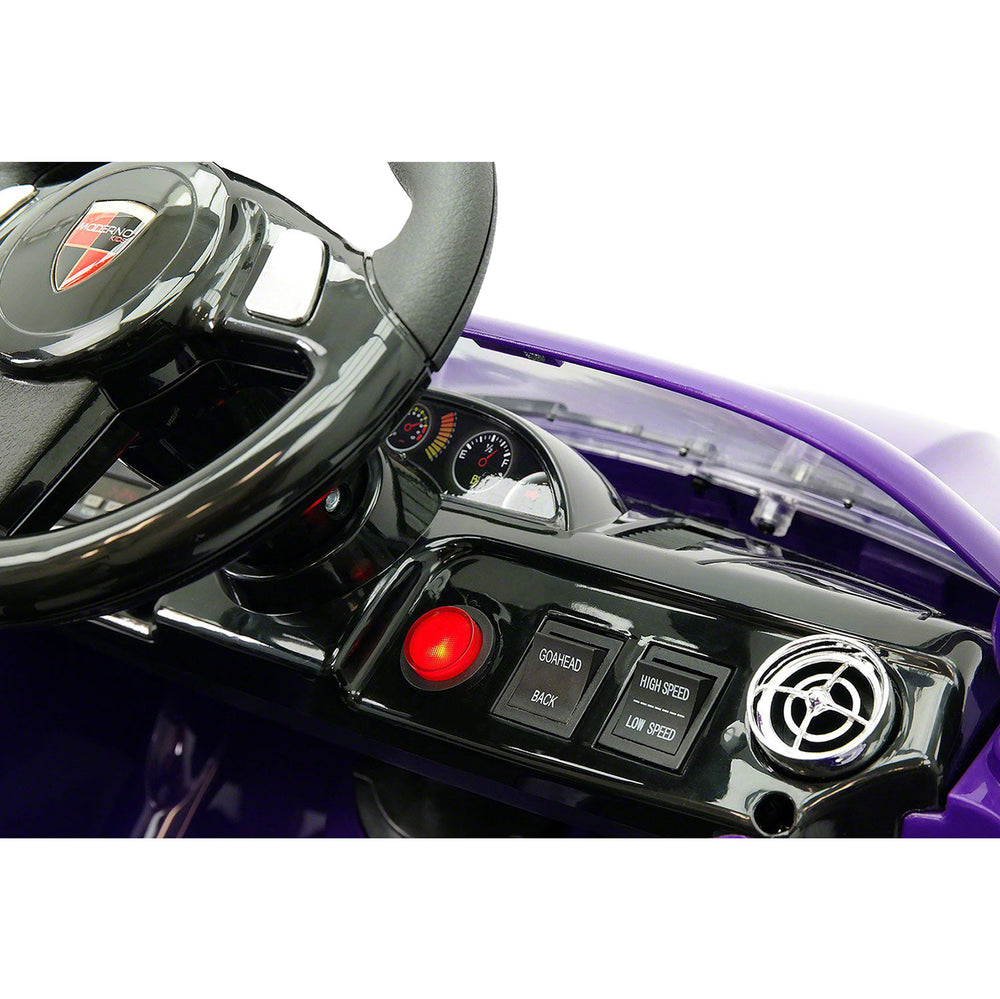 Moderno Kids Kiddie Roadster 12V Kids Electric Ride-On Car with R/C Parental Remote | Purple