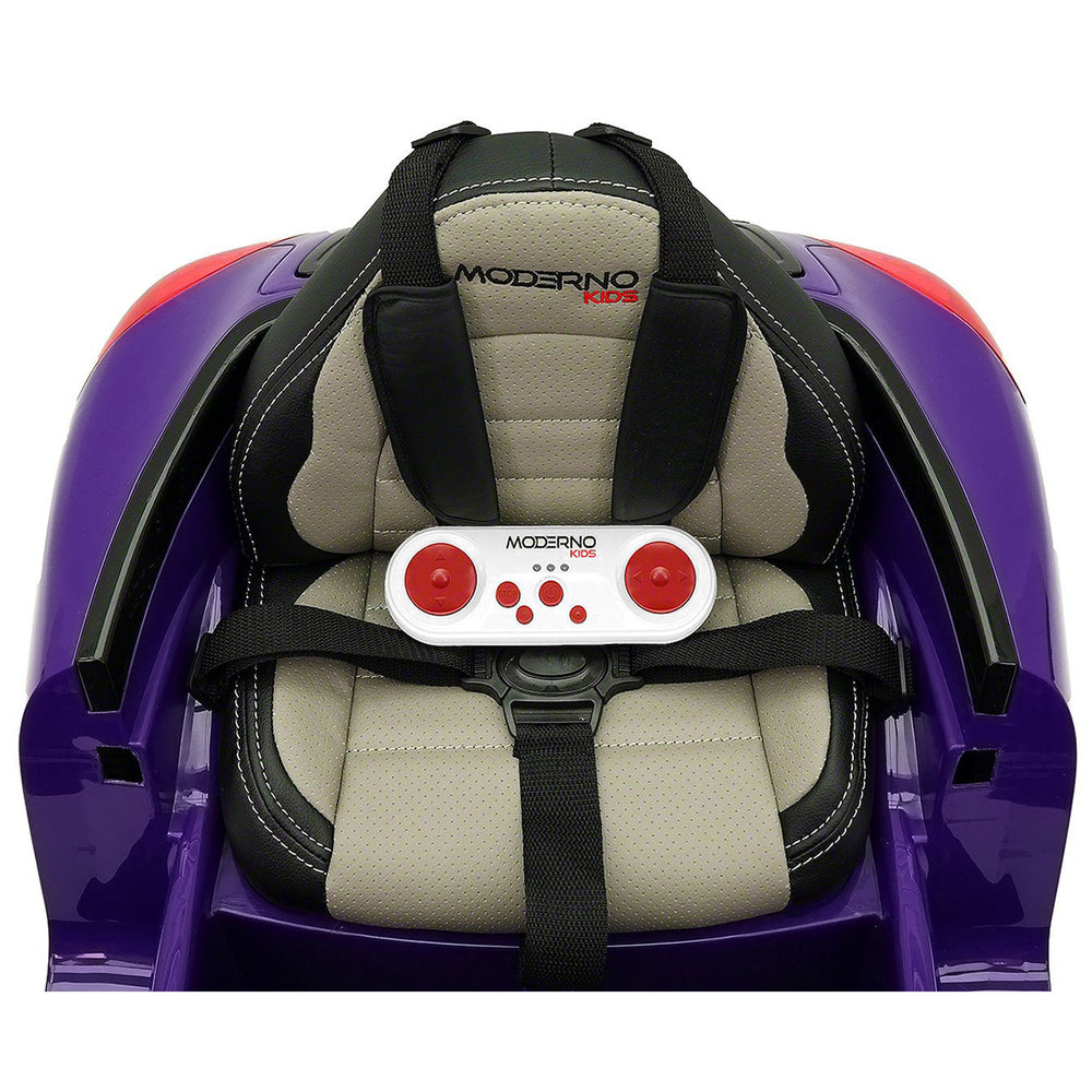 Moderno Kids Kiddie Roadster 12V Kids Electric Ride-On Car with R/C Parental Remote | Purple