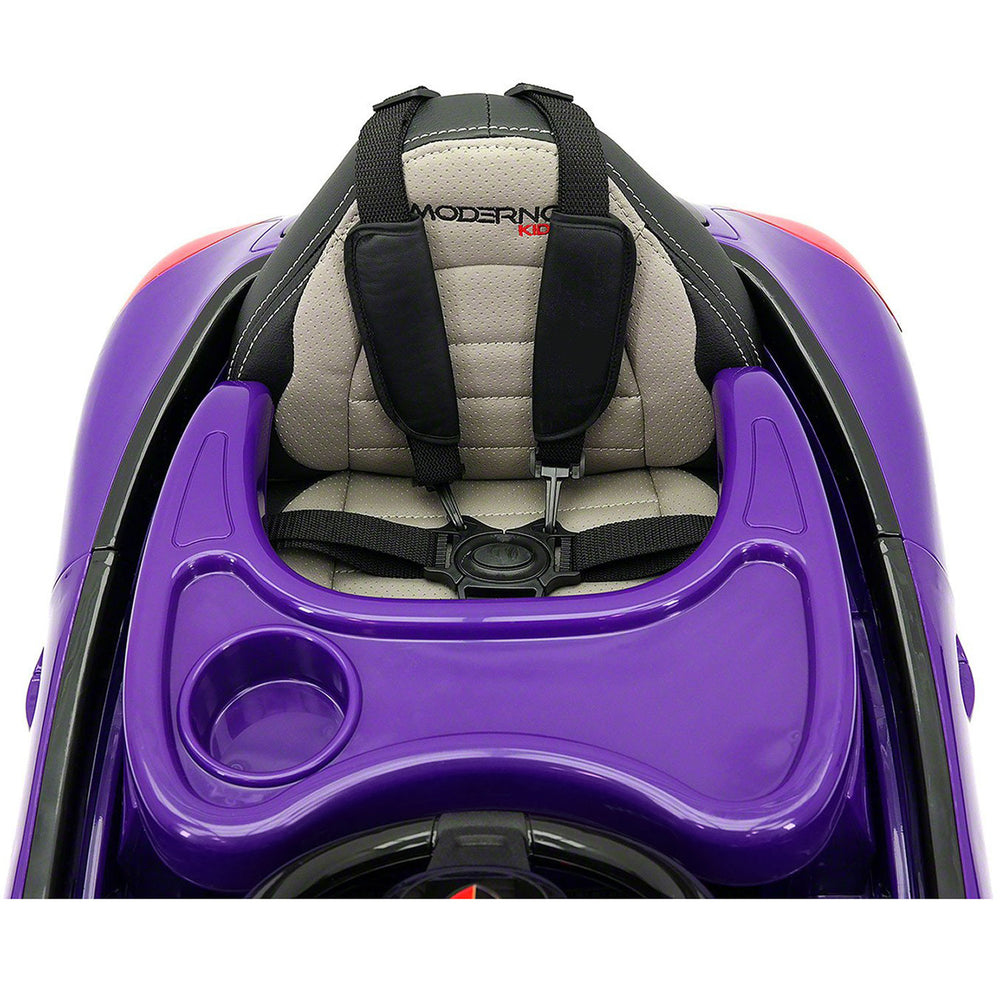 Moderno Kids Kiddie Roadster 12V Kids Electric Ride-On Car with R/C Parental Remote | Purple