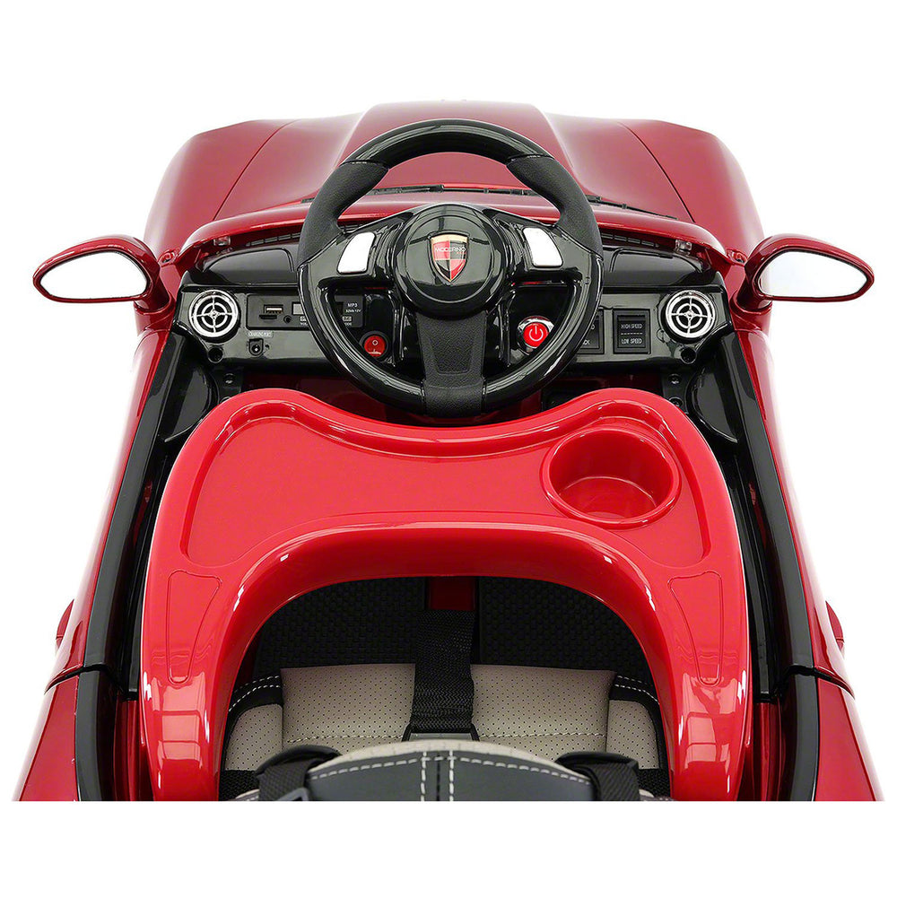 Moderno Kids Kiddie Roadster 12V Kids Electric Ride-On Car with R/C Parental Remote | Cherry Red