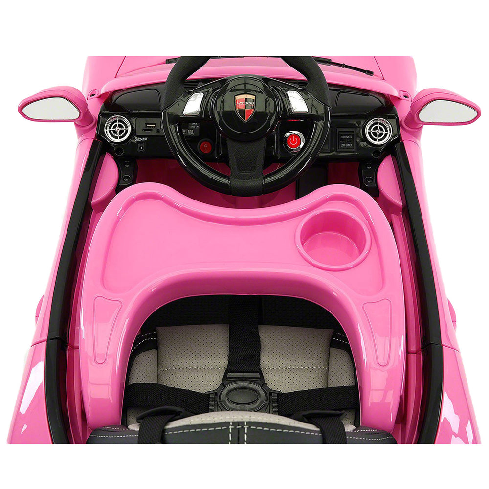 Moderno Kids Kiddie Roadster 12V Kids Electric Ride-On Car with R/C Parental Remote | Pink