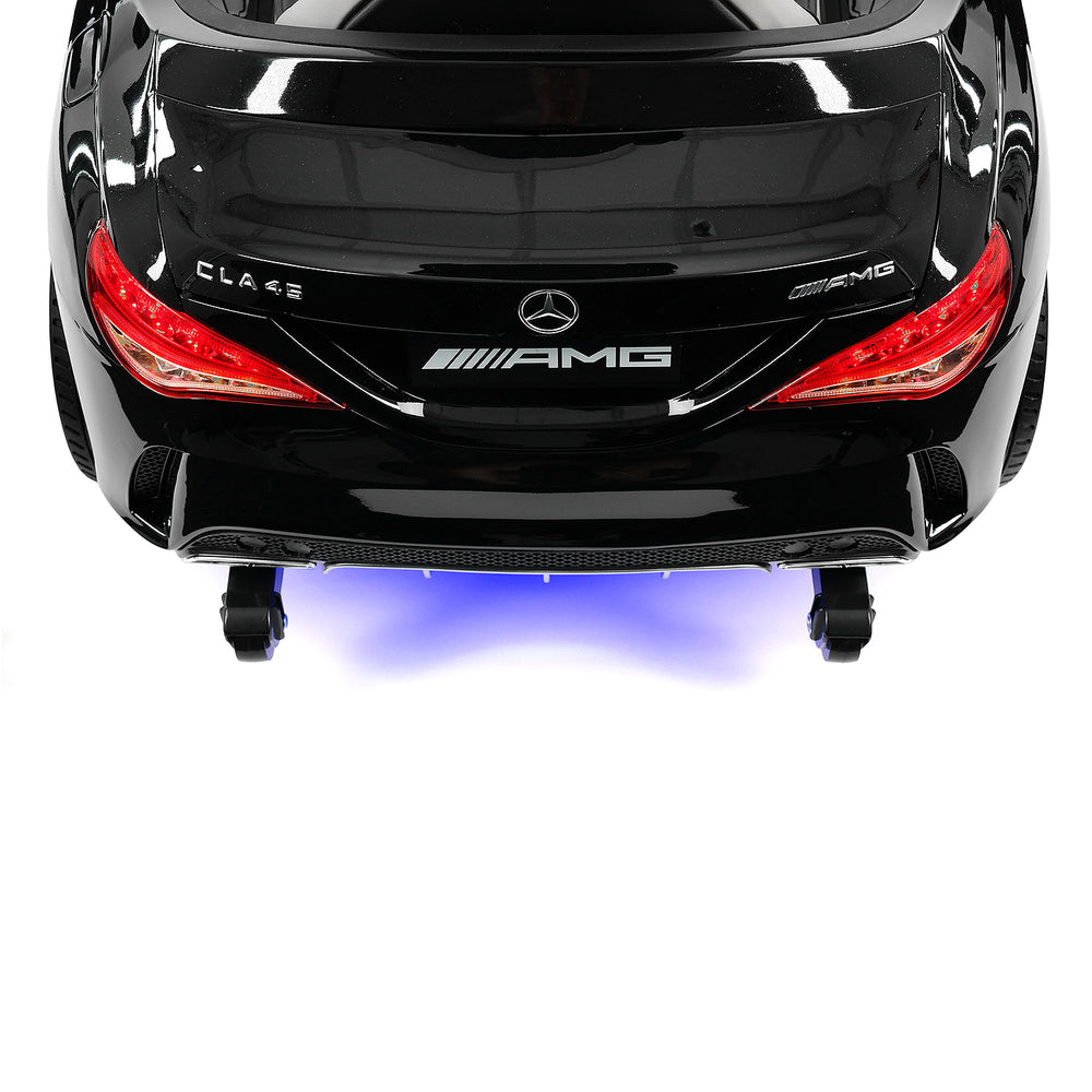 Moderno Kids Mercedes CLA45 12V Kids Ride-On Car with R/C Parental Remote | Black Metallic