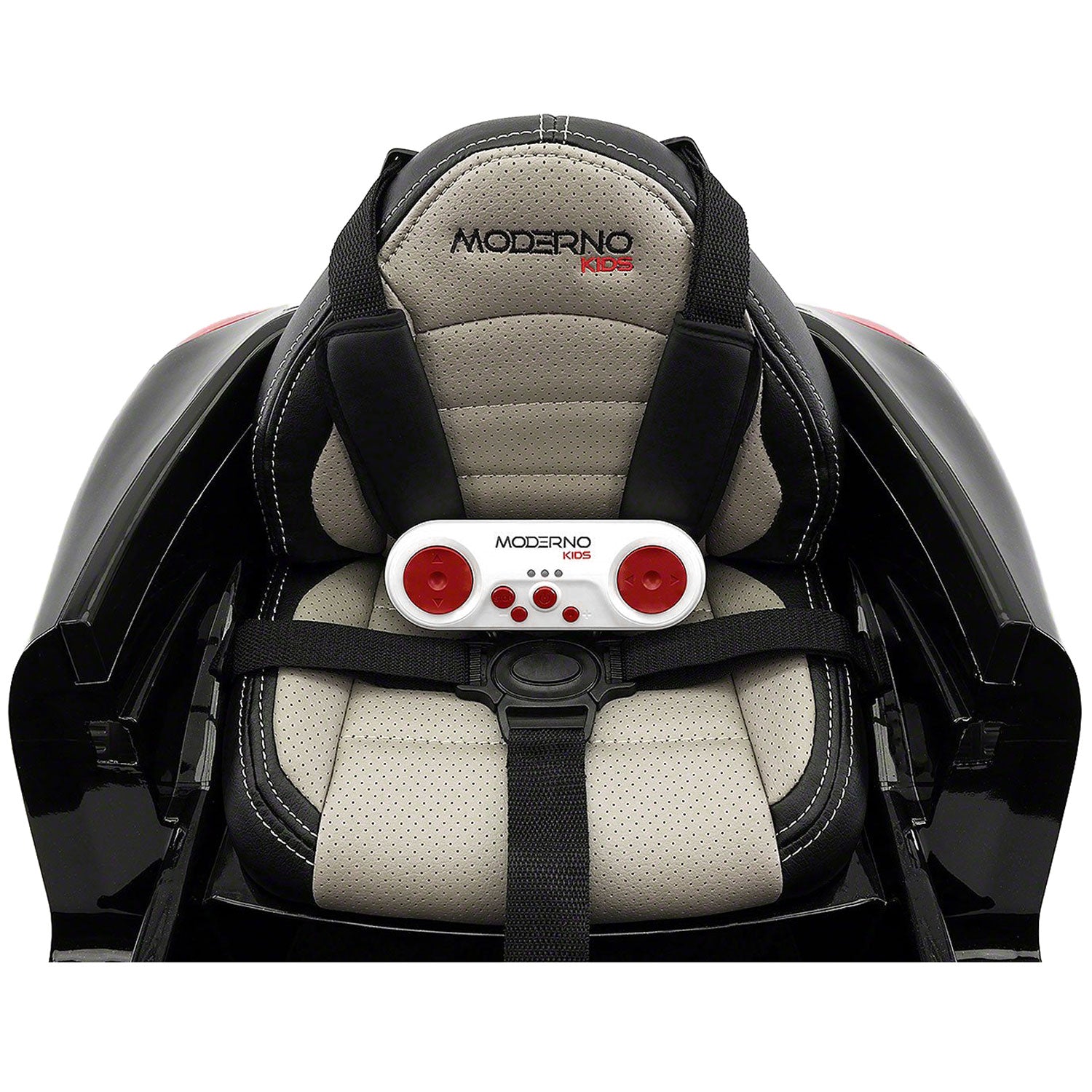 Moderno Kids Kiddie Roadster 12V Kids Electric Ride-On Car with R/C Parental Remote | Black Metallic