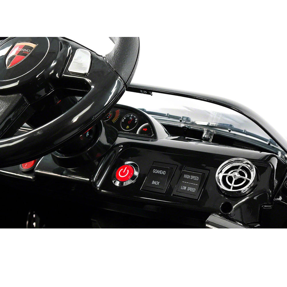 Moderno Kids Kiddie Roadster 12V Kids Electric Ride-On Car with R/C Parental Remote | Black Metallic