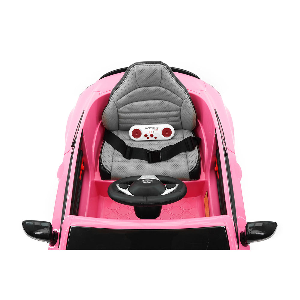 Moderno Kids Mercedes C63S 12V Kids Ride-On Car with R/C Parental Remote | Pink