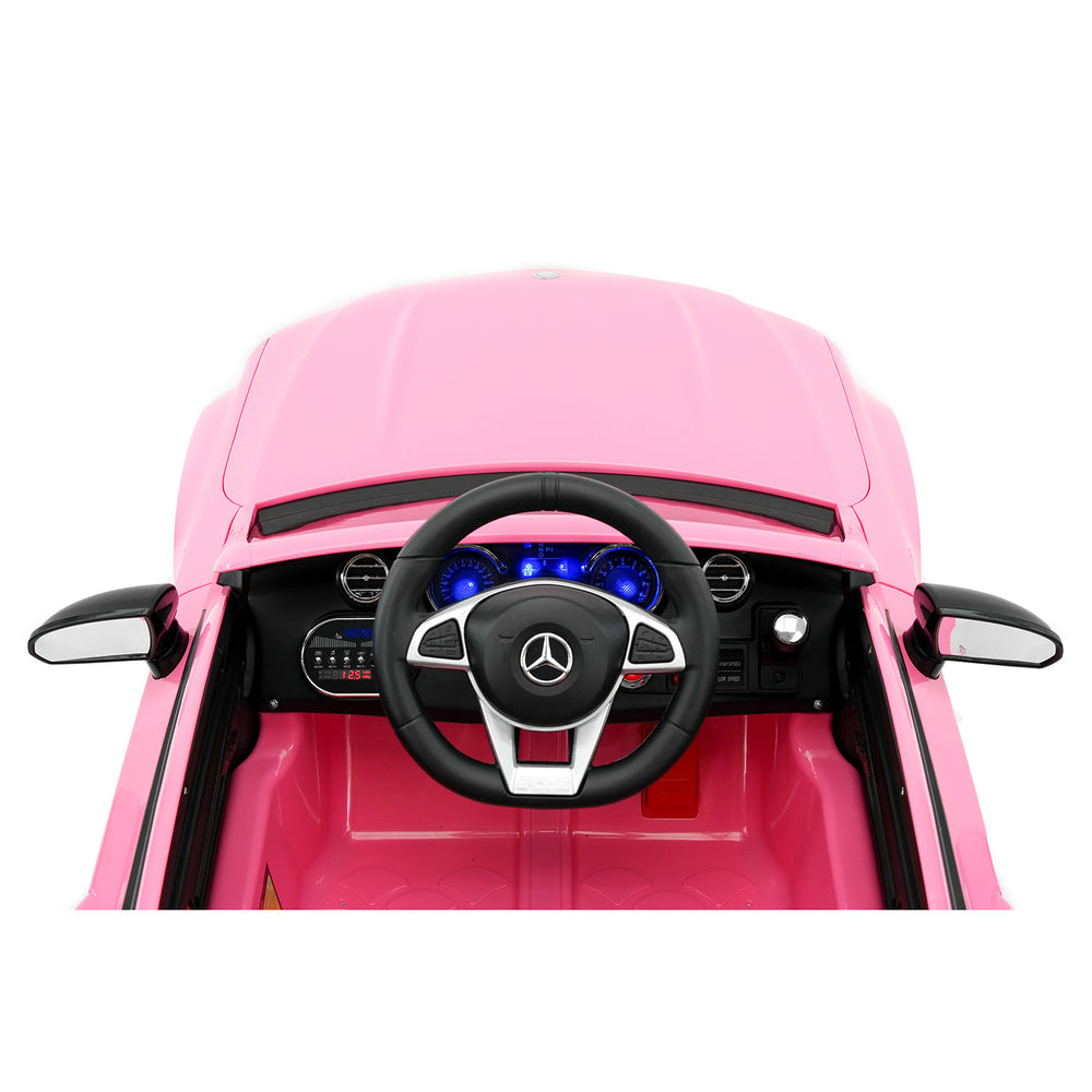 Moderno Kids Mercedes C63S 12V Kids Ride-On Car with R/C Parental Remote | Pink