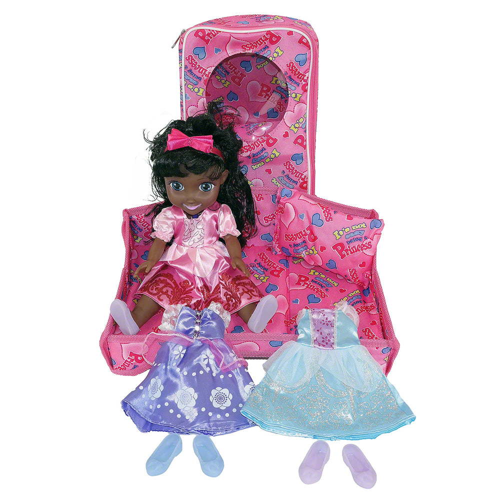 Moderno Kids Magic Princess Talking Interactive Play Doll with Carrying Case and Accessories  | Black Hair