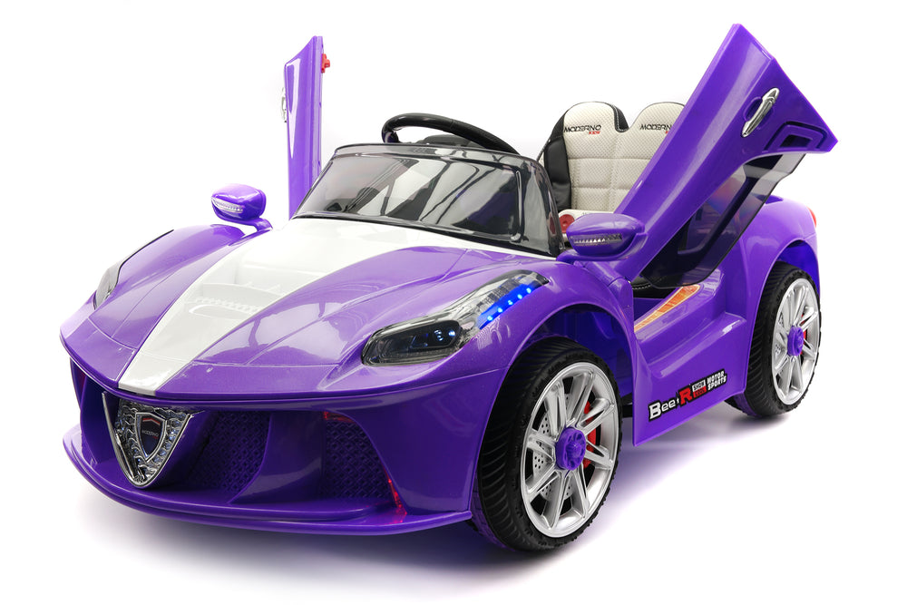 Moderno Kids Spider GT Kids 12V Ride-On Car with R/C Parental Remote | Purple