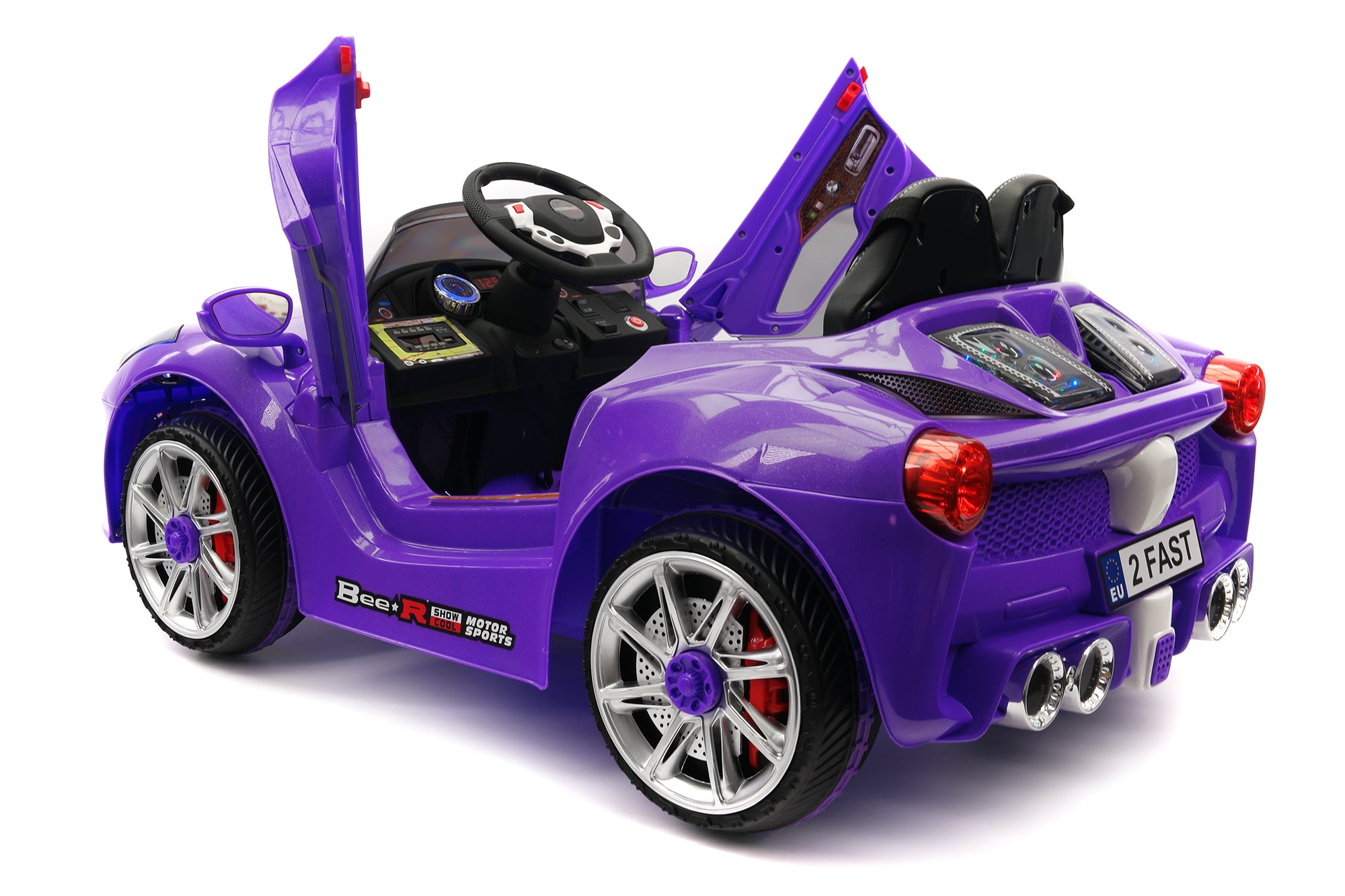 Moderno Kids Spider GT Kids 12V Ride-On Car with R/C Parental Remote | Purple