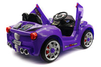 Moderno Kids Spider GT Kids 12V Ride-On Car with R/C Parental Remote | Purple