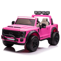 Moderno Kids Ford F450 Custom Edition 24V Kids Ride-On Car Truck with R/C Parental Remote | Pink