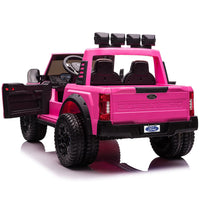 Moderno Kids Ford F450 Custom Edition 24V Kids Ride-On Car Truck with R/C Parental Remote | Pink