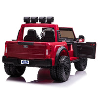 Moderno Kids Ford F450 Custom Edition 24V Kids Ride-On Car Truck with R/C Parental Remote | Cherry Red
