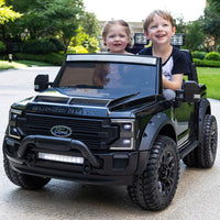Moderno Kids Ford F450 Custom Edition 24V Kids Ride-On Car Truck with R/C Parental Remote | Black