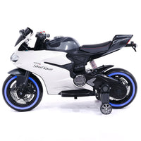 Moderno Kids Street Racer 12V Electric Kids Ride-On Motorcycle | Black