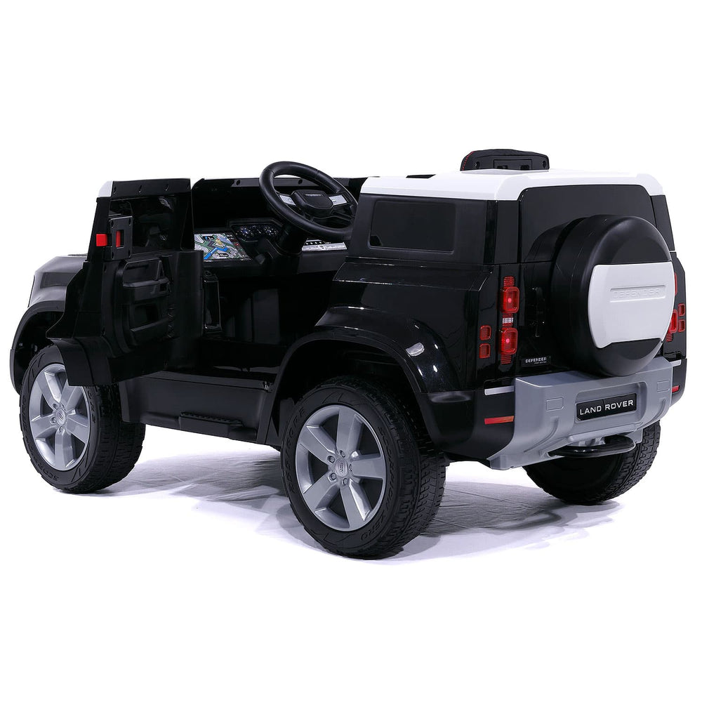 Moderno Kids Land Rover Defender 12V Kids Ride-On Car with R/C Parental Remote | Black