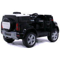 Moderno Kids Land Rover Defender 12V Kids Ride-On Car with R/C Parental Remote | Black