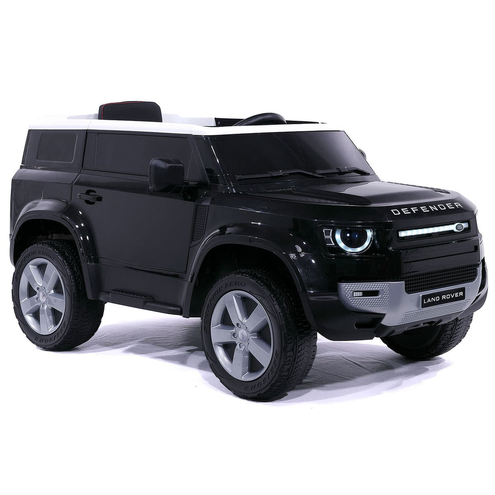 Moderno Kids Land Rover Defender 12V Kids Ride-On Car with R/C Parental Remote | Black