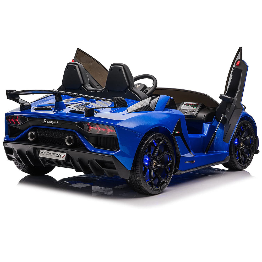 Moderno Kids Lamborghini Aventador SVJ 24V Kids Ride-On Car with R/C Parental Remote | Blue