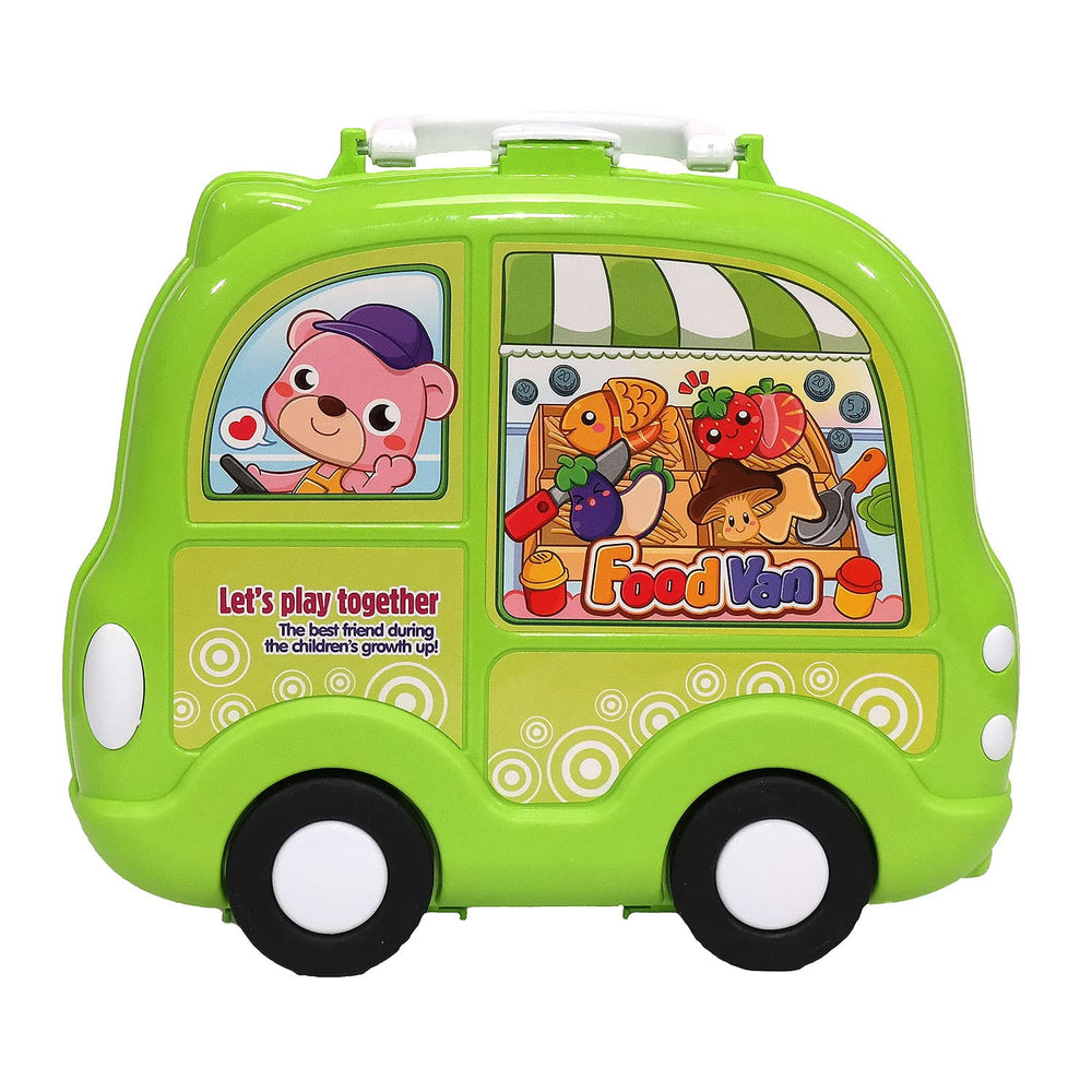 Moderno Kids 30PCS. Kids Pretend Food Playset with Stickers and Storage Van Case