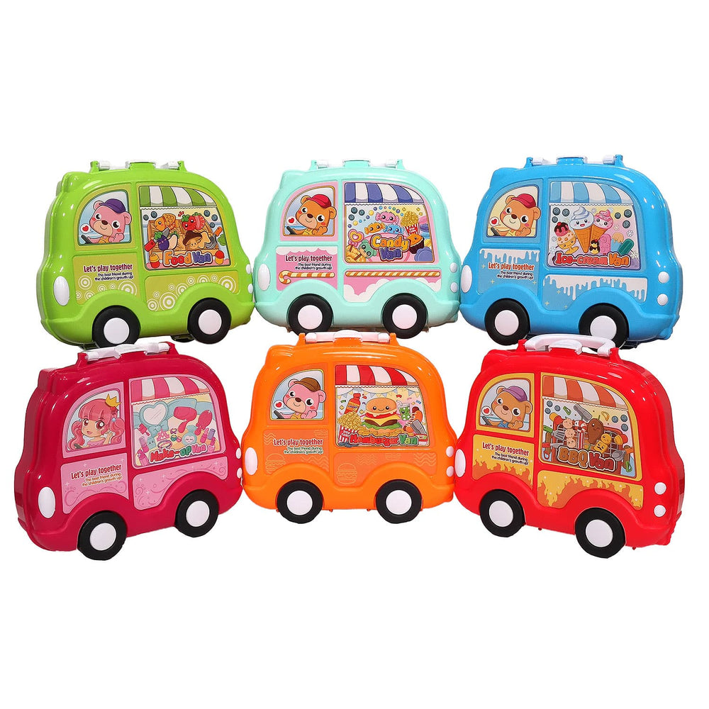 Moderno Kids 30PCS. Kids Pretend Food Playset with Stickers and Storage Van Case