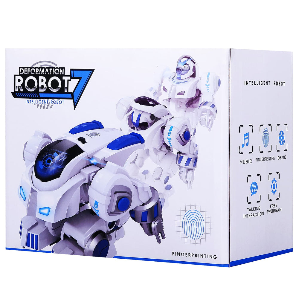 Battery Operated Remote Control Transforming Intelligent Robot 7
