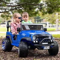 Moderno Kids Trail Explorer 12V Kids Ride-On Car Truck with R/C Parental Remote | Blue