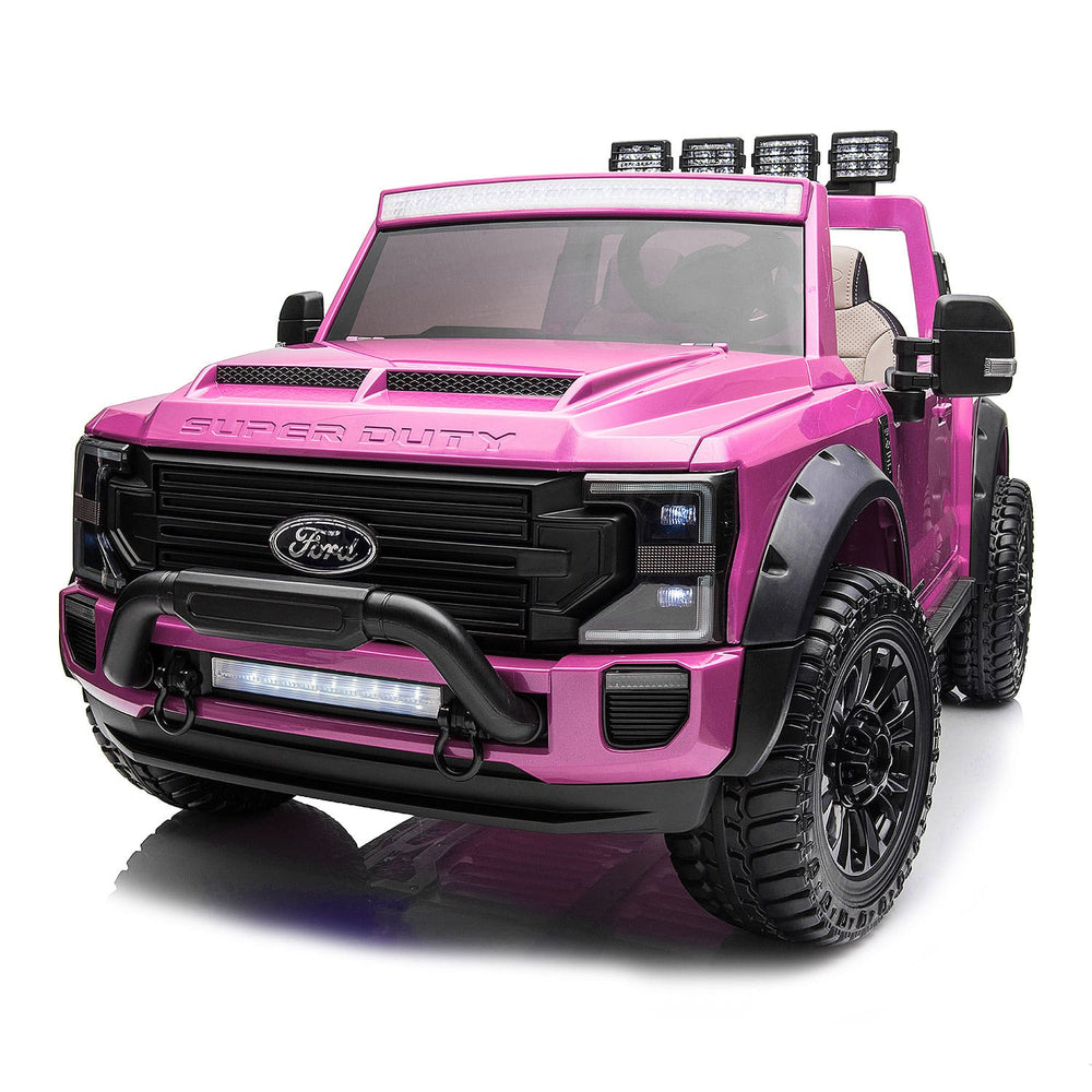 Moderno Kids Ford F450 Custom Edition 24V Kids Ride-On Car Truck with R/C Parental Remote | Pink