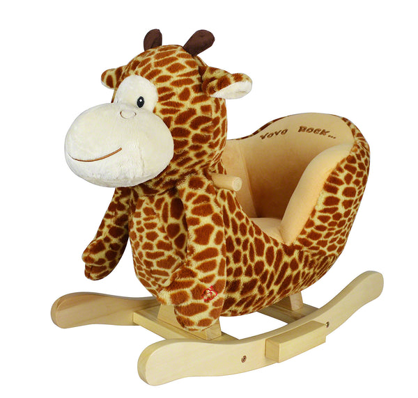 Moderno Kids Plush Animal Ride On Rocking Toy | Giraffe