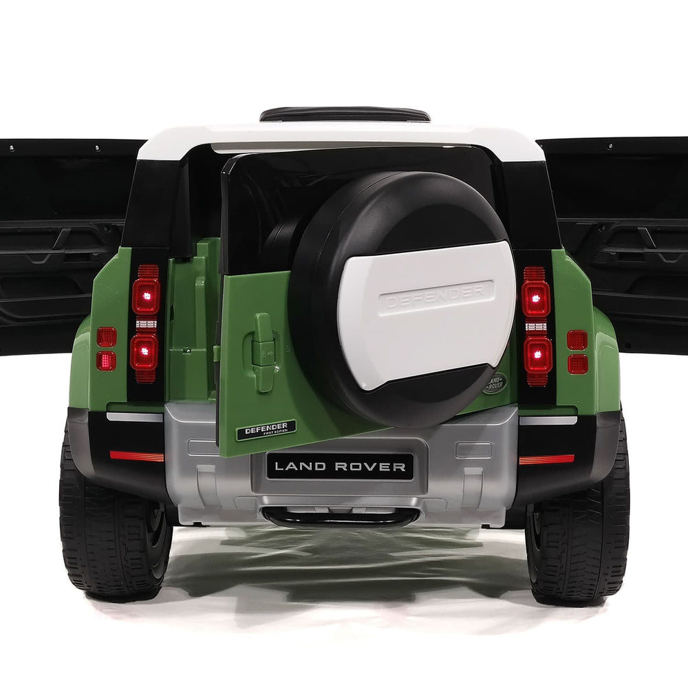 Moderno Kids Land Rover Defender 12V Kids Ride-On Car with R/C Parental Remote | Green