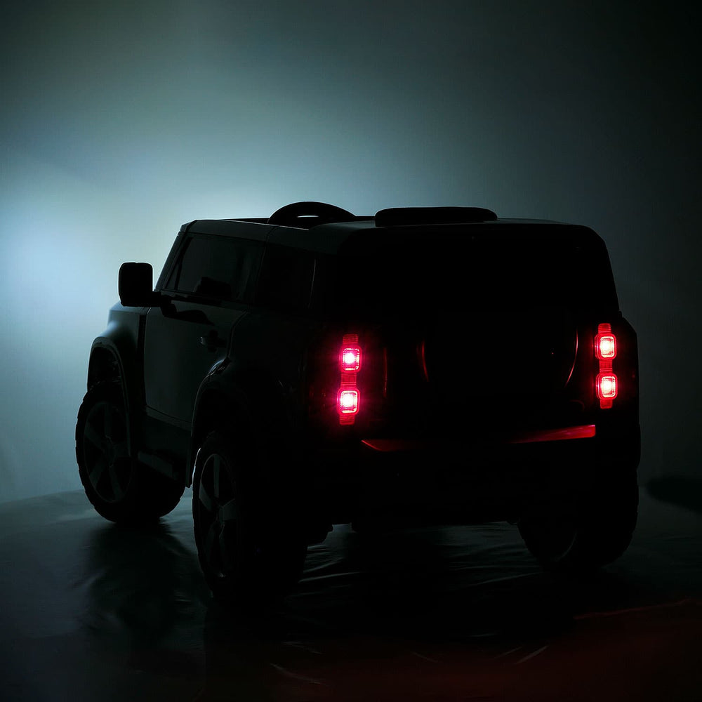 Moderno Kids Land Rover Defender 12V Kids Ride-On Car with R/C Parental Remote | White