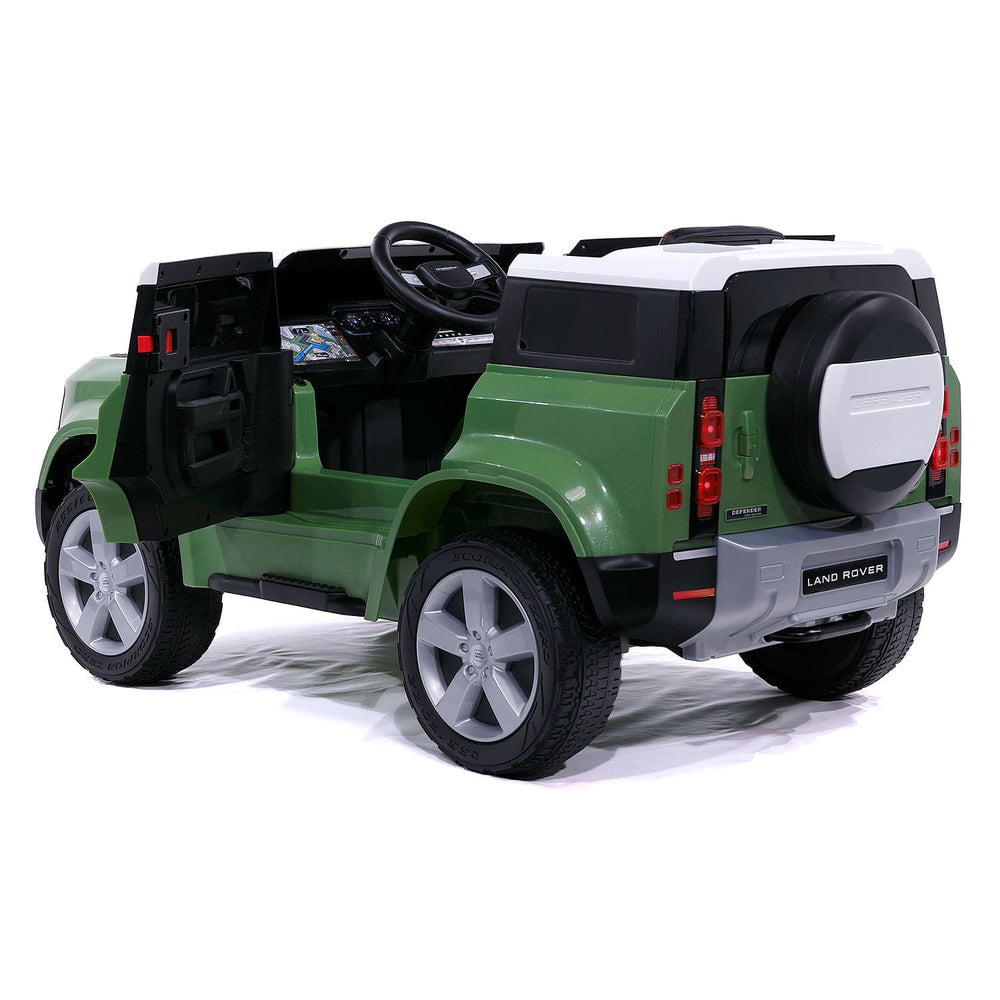 Moderno Kids Land Rover Defender 12V Kids Ride-On Car with R/C Parental Remote | Green