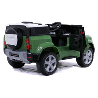 Moderno Kids Land Rover Defender 12V Kids Ride-On Car with R/C Parental Remote | Green