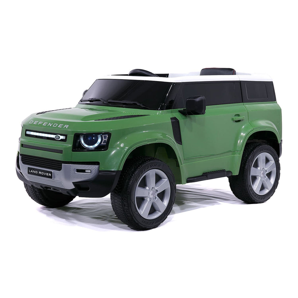 Moderno Kids Land Rover Defender 12V Kids Ride-On Car with R/C Parental Remote | Green