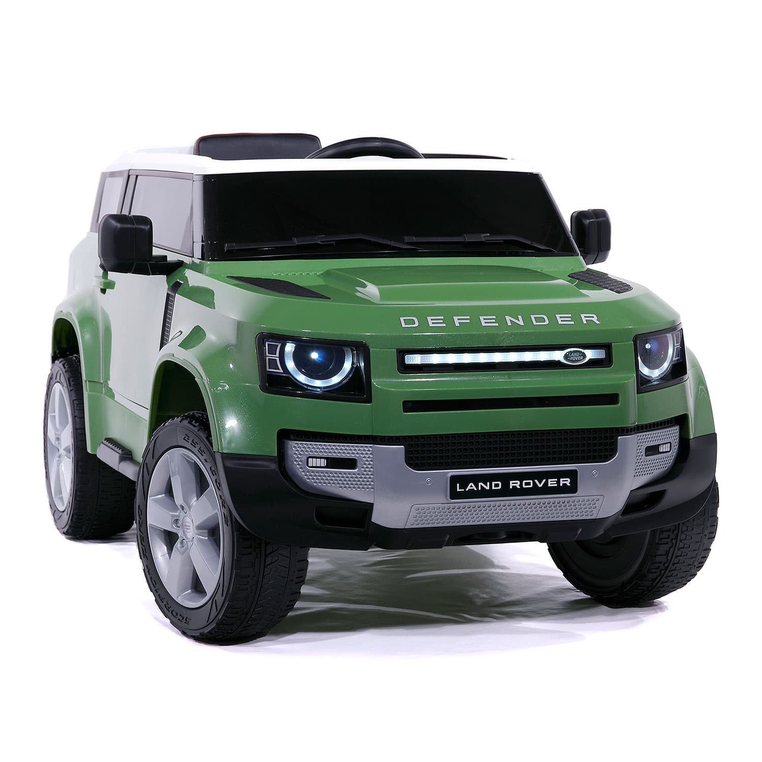 Moderno Kids Land Rover Defender 12V Kids Ride-On Car with R/C Parental Remote | Green