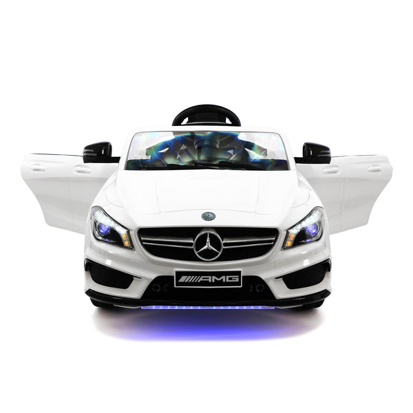 Moderno Kids Mercedes CLA45 12V Kids Ride-On Car with R/C Parental Remote | White