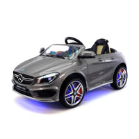 Moderno Kids Mercedes CLA45 12V Kids Ride-On Car with R/C Parental Remote | Gray Metallic