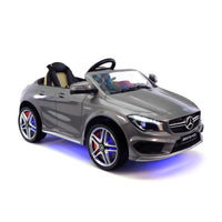 Moderno Kids Mercedes CLA45 12V Kids Ride-On Car with R/C Parental Remote | Gray Metallic