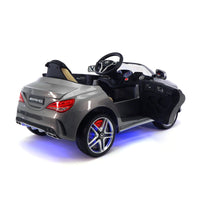 Moderno Kids Mercedes CLA45 12V Kids Ride-On Car with R/C Parental Remote | Gray Metallic